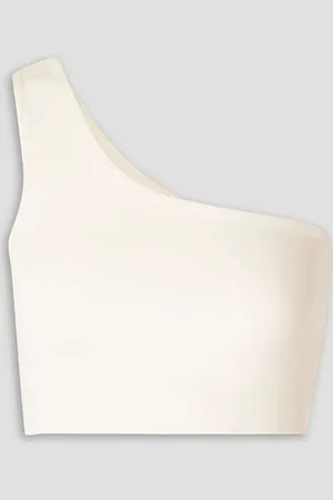 GIRLFRIEND COLLECTIVE One-shoulder stretch sports bra - White