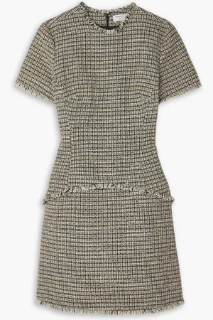 Proenza Schouler Frayed cotton-blend tweed mini dress