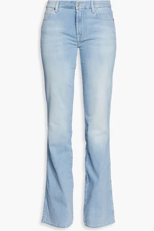 7 for all Mankind Kimmie faded mid-rise flared jeans - Blue