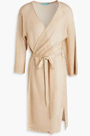 Melissa Odabash Rosie metallic crochet-knit coverup - Neutral