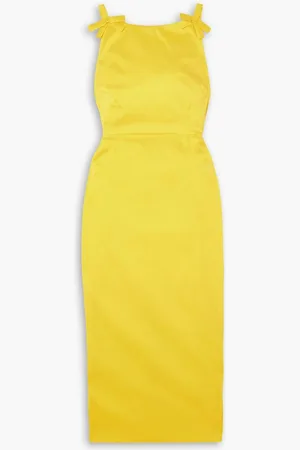 Bernadette Kim open-back bow-embellished taffeta midi dress
