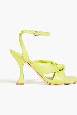 Stuart Weitzman Playa knotted leather sandals - Green