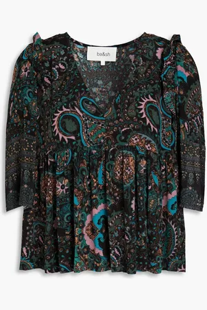 Bash Zarry paisley-print crepe blouse