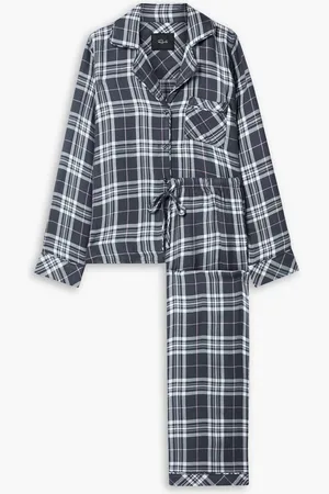 Rails Clara checked flannel pajama set - Gray