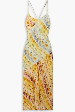 Jason Wu Tie-dyed paneled silk crepe de chine midi dress