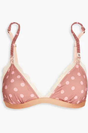 LOVE Stories Filippa polka-dot stretch triangle bra - Pink