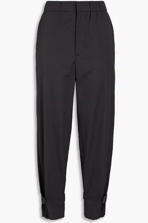Bash Valmy cropped cotton tapered pants - Gray