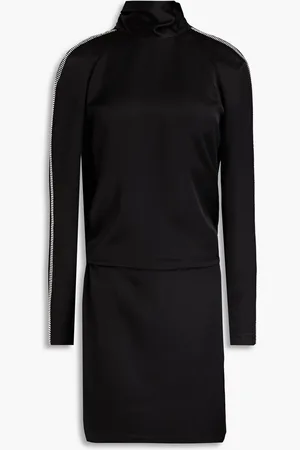 Bash Jenn crystal-embellished satin-crepe mini dress