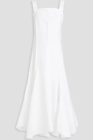 Victoria Beckham Cotton-blend poplin midi dress