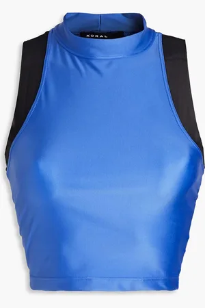 Koral Arid Energy mesh-paneled stretch top