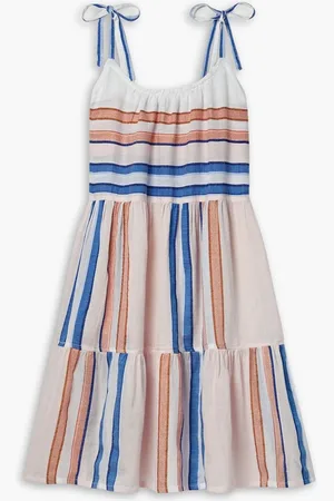Lemlem Eskedar tiered striped cotton-blend gauze mini dress