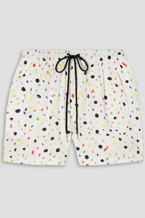 Christopher Kane Printed cotton-poplin shorts