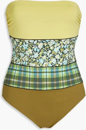 Marysia Garden printed bandeau swimsuit - Green