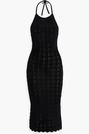 ALICE+OLIVIA Alice Olivia - Jone crocheted cotton-blend halterneck midi dress