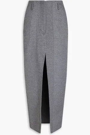 Peter Do Brushed wool and cashmere-blend felt maxi skirt