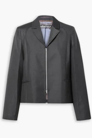 OUR LEGACY Paneled wool-blend twill blazer - Gray