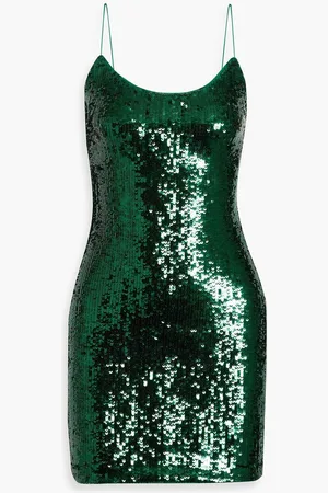 ALICE+OLIVIA Alice Olivia - Nelle sequined mesh mini dress - Green