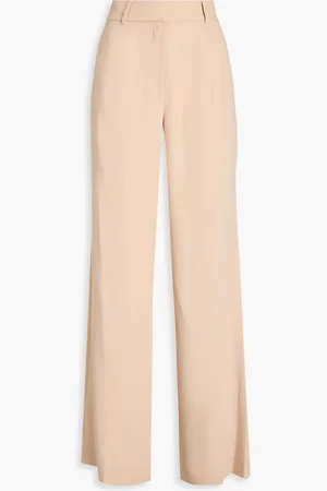 Derek Lam Pleated satin-crepe wide-leg pants - Neutral