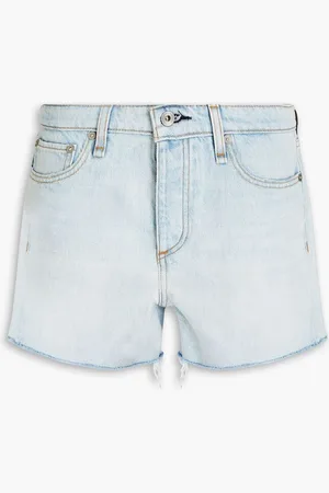 RAG&BONE Dre frayed denim shorts - Blue