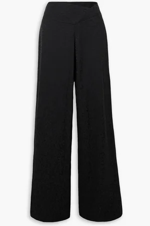 JOHANNA ORTIZ Animal Totem satin-jacquard pants