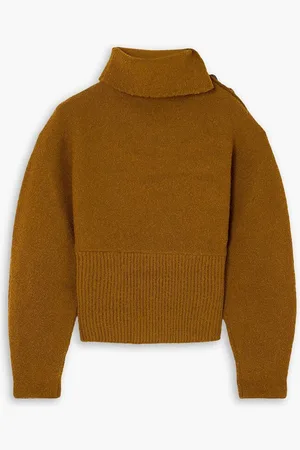 Proenza Schouler Wool-blend bouclé turtleneck sweater - Brown
