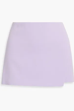 ALICE+OLIVIA Alice Olivia - Lilia wrap-effect crepe mini skirt - Purple