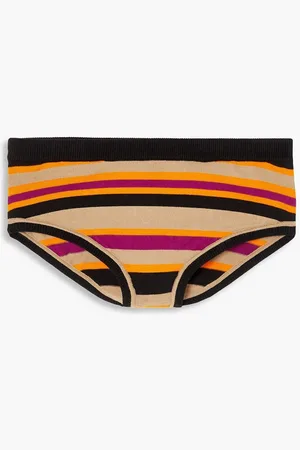 DRIES VAN NOTEN Striped knitted mid-rise briefs