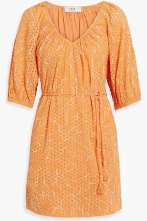 Joie Tillman printed broderie anglaise cotton mini dress