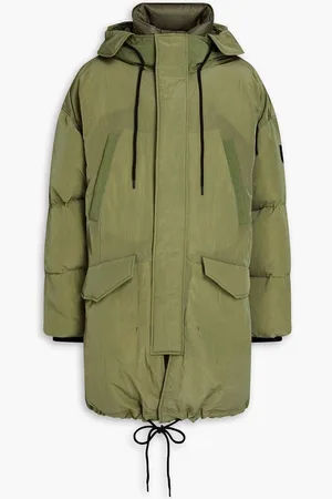 Holden Quilted shell hooded down parka - Green