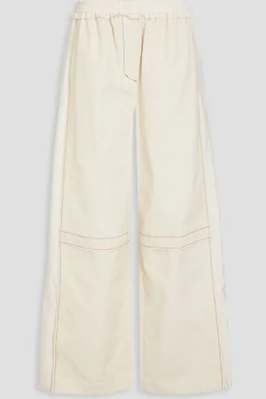 3.1 Phillip Lim Ripstop and cotton-canvas wide-leg pants - White