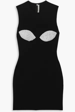 Christopher Kane Crystal-embellished jersey mini dress