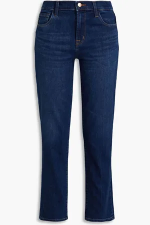 J Brand Faded high-rise straight-leg jeans - Blue