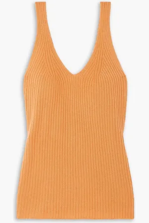 Arch4 New Apple Ford ribbed silk and cashmere-blend tank