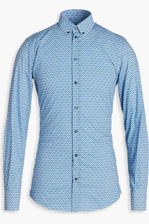 Dolce & Gabbana Printed cotton-poplin shirt - Blue