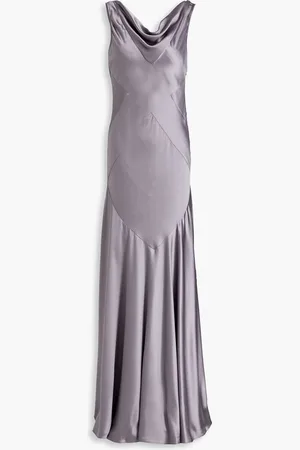 Nicholas Draped satin gown - Purple