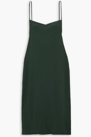 Haight Monica woven midi dress - Green