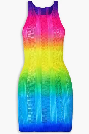 AGR Dégradé pointelle-knit mini dress