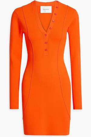 Frame Julia Sarr-Jamois cutout knitted mini dress - Orange