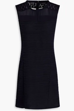 RAG&BONE Thalia shirred georgette mini dress - Blue