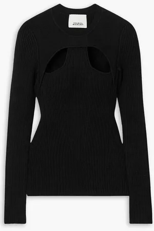 Isabel Marant Zana cutout ribbed merino wool-blend sweater
