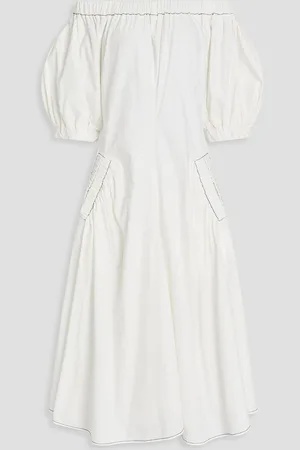 REJINA PYO Maggie off-the-shoulder cotton-poplin midi dress
