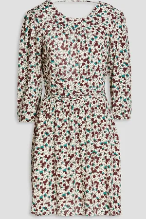 Bash Elys printed LENZING™ ECOVERO™ crepe mini dress - Burgundy