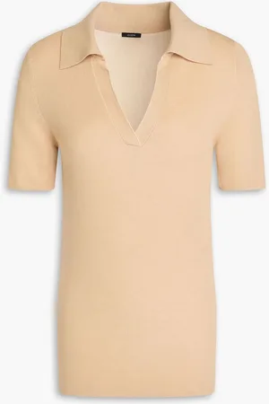 Joseph Ribbed-knit polo shirt - Neutral