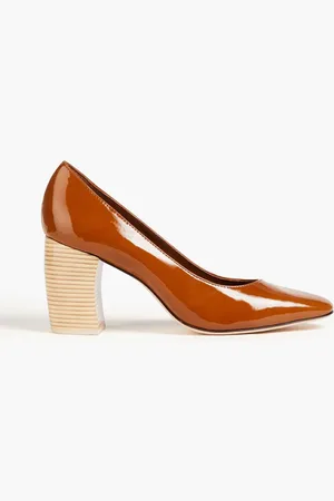 Tory Burch Banana patent-leather pumps - Brown