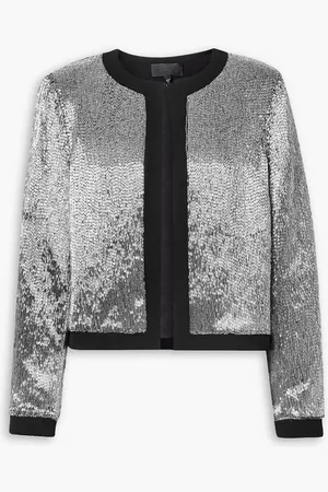 NILI LOTAN Minou bead-embellished woven jacket - Metallic