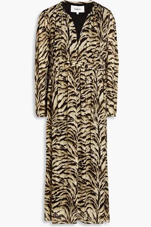 Bash Imany tiger-print jacquard midi dress