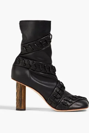 A.W.A.K.E. MODE Greta lace-up faux leather ankle boots