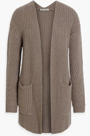 AUTUMN CASHMERE Ribbed-knit cardigan - Neutral
