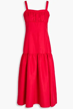 Derek Lam Gathered taffeta midi dress