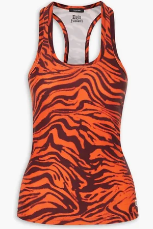 Twin Fantasy Tiger-print stretch tank